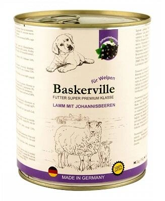Baskerville (Баскервіль) Super Premium Беззернові консерви для цуценят з ягнятком та смородиною 400 гр