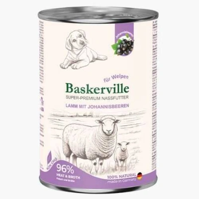 Baskerville (Баскервіль) Super Premium Беззернові консерви для цуценят з ягнятком та смородиною 400 гр