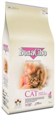 BonaCibo (БонаСібо) Adult Cat Light & Sterilised 2 кг Дієтичний корм для стерилізованих котів і кішок з надмірною вагою