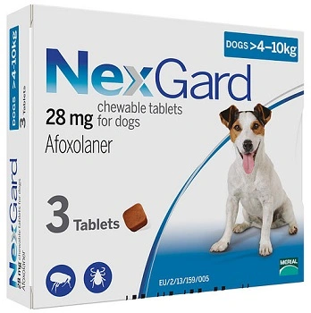 NexGard (Нексгард) Жувальні таблетки для собак 4-10 кг 3 таб