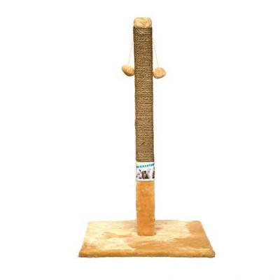 Пушистики Дряпка для котов и кошек Столбик большой, джут бежевый