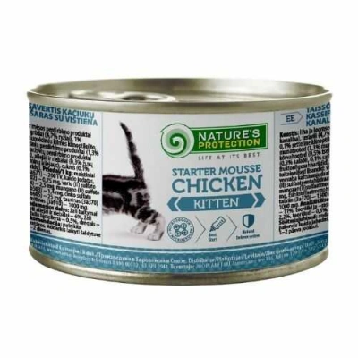 Natures Protection (Натур Протекшн) Kitten Starter Mousse Chicken Вологий корм мус із курячим м'ясом для кошенят