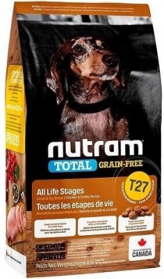 Nutram (Нутрам) T27 Total Grain Free Holistic Mini Turkey, Chicken & Duck Беззерновий корм для дрібних порід собак з індичкою, куркою і качкою