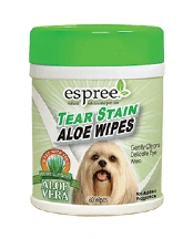 Espree (Еспрі) Aloe Tear Stain Wipes Серветки для догляду за очима у тварин, з екстрактом алое вера