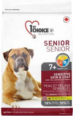 1st Choice (Фест Чойс) Senior Sensitive Skin & Coat Корм ​​для літніх собак з чутливим травленням з ягням