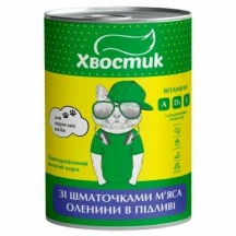 Хвостик Cat Adult Deer in Gravy Вологий корм з олениною в підливі для дорослих котів і кішок img