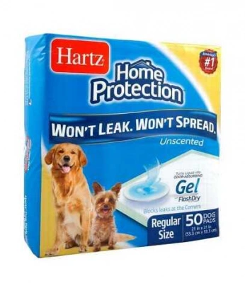 Hartz (Хартц) Home Protection Training Суперпоглинаючі пелюшки з привертаючим запахом для собак і цуценят 100 шт