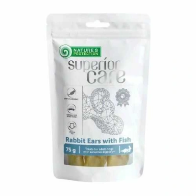 Natures Protection (Натур Протекшн) Superior Care Dog Adult Rabbit Ears & Fish Ласощі вуха кролика з рибою для дорослих собак із чутливим травленням