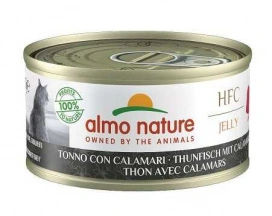 Almo Nature (Альмо Натюр) HFC Adult Cat Jelly Tuna & Squid Консерви з тунцем та кальмаром для дорослих котів і кішок, шматочки в желе