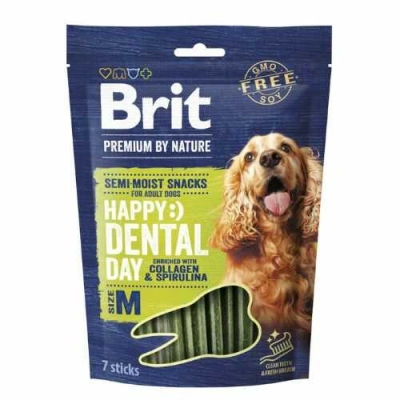 Brit Premium (Бріт Преміум) Dog Adult M Semi-moist Snacks Dental Напіввологі ласощі з колагеном і спіруліною для здоров'я зубів cобак середніх порід