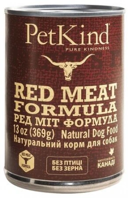 PetKind (ПетКайнд) Red Meat Formula Беззернові консерви для собак з яловичиною, ягням та рубцем