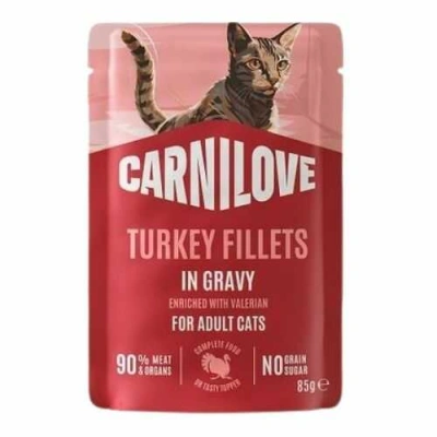 Carnilove (Карнілав) Cat Adult Gravy Turkey & Valerian Вологий корм з індичкою та валеріаною в соусі для дорослих котів і кішок
