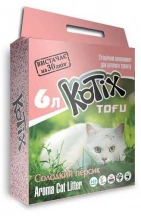 Kotix Tofu (Котикс Тофу) Honey Peach Соєвий наповнювач для котячого туалету з персиковим ароматом