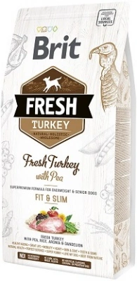 Brit Fresh (Бріт Фреш) Light Fit Turkey & Pea Беззерновий корм для собак з надмірною вагою з індичкою і горохом