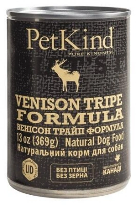 PetKind (ПетКайнд) Venison Tripe Formula Беззернові консерви для собак з яловичиною, олениною та рубцем