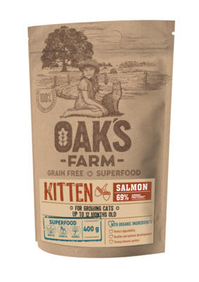 Сухий корм Oaks Farm Grain Free Kitten Salmon
