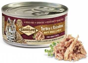 Беззерновые консервы Carnilove Chicken Turkey & Reindeer для кошек купить