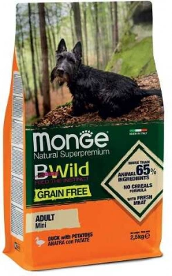 Monge (Монж) BWild Grain Free Mini Adult Duck Беззерновий корм з качкою для дрібних порід собак