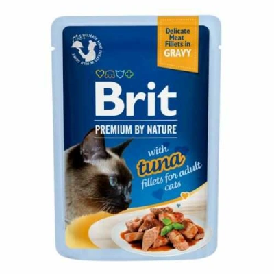 Brit Premium (Бріт Преміум) Cat Adult Delicate Fillets in Gravy Tuna Вологий корм з тунцем у соусі для дорослих котів і кішок