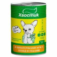 Хвостик Dog Adult Poultry in Gravy Вологий корм з м'ясом птиці в підливі для дорослих собак різних порід img