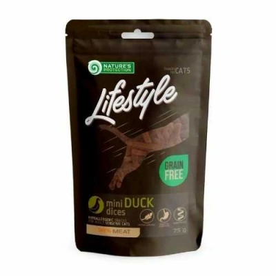 Natures Protection (Натур Протекшн) Lifestyle Cat Adult Sensitive Grain Free Mini Duck Dices Гіпоалергенні ласощі з качкою для котів і кішок з чутливим травленням