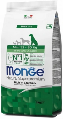 Monge (Монж) Maxi Puppy & Junior Chicken & Rice Корм ​​для цуценят великих порід