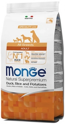 Monge (Монж) All Breeds Adult Duck, Rice & Potatoes Корм ​​для собак з качкою і рисом