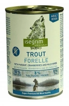 Isegrim (Ізегрім) Adult River Консервований корм для дорослих собак з фореллю, пастернаком, журавлиною та дикорослими травами img