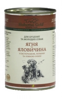 Hubertus (Хубертус) Gold Консерви для цуценят з ягнятком та яловичиною