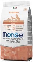 Monge (Монж) Dog All Breeds Adult Salmone & Rice Корм ​​для дорослих собак всіх порід з лососем і рисом img