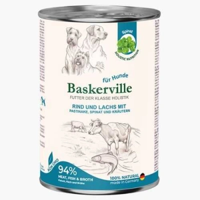 Baskerville (Баскервіль) Holistic Dog Beef & Salmon Беззернові консерви з яловичиною та лососем для собак різних порід