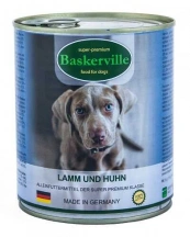 Baskerville (Баскервіль) Консерви для собак з м'ясом ягняти та півня 400 гр img