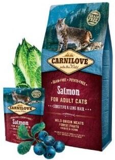 Сухий корм Carnilove Cat Salmon Sensitive & Long Hair