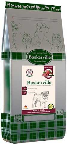 Сухой корм Baskerville Grain Free Adult Small Breed Beef