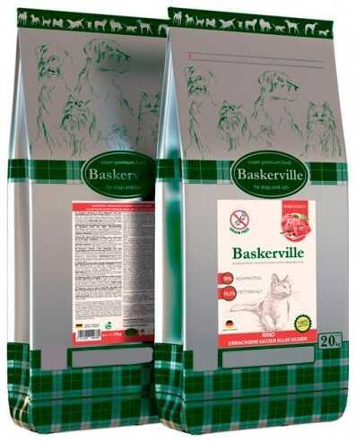 Сухой корм Baskerville (Баскервиль) Grain Free Cat Adult Beef