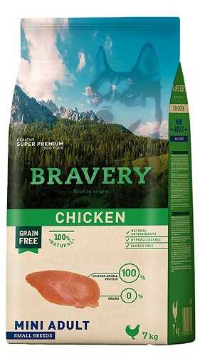 Корм для собак Bravery Mini Adult Chicken