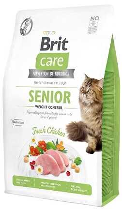 Беззерновой корм для пожилых котов Brit Care Cat Grain Free Senior & Weight Control