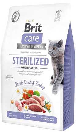 Беззерновой корм для стерилизованных кошек Brit Care Cat Grain Free Sterilized & Weight Control