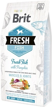 Сухий корм Brit Fresh (Брит Фреш) Adult Large Breed Fish & Pumpkin