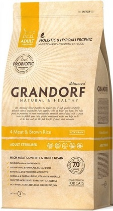 Сухий корм Grandorf Living Probiotics 4 Meat & Brown Rice Sterelized