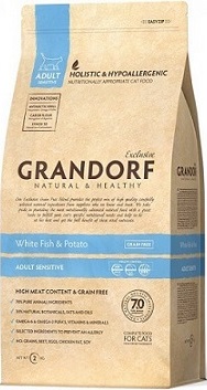 Сухий корм Grandorf White fish & Potato Adult Sensitive Cat