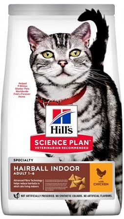 Сухий корм Hills (Хіллс) SP Hairball Indoor Adult Chicken