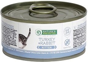 Nature s Protection Kitten Turkey & Rabbit консерви для кошенят купити