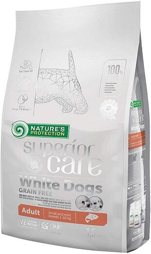 Сухий корм Natures Protection Superior Care Grain-Free White Dogs Adult Small & Mini Breeds Salmon