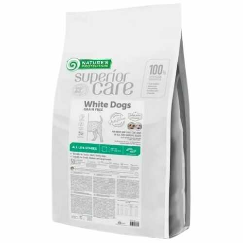 Корм для белых собак Natures Protection с белком насекомых
