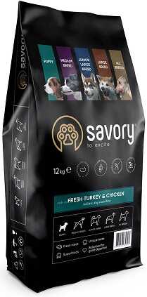 Cухий корм Savory Puppy Fresh Turkey & Chicken