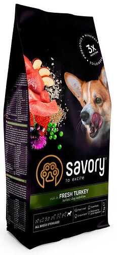 Cухий корм Savory All Breed Sterilised Fresh Turkey