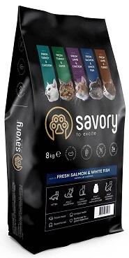 Сухий корм Savory Adult Cat Fresh Salmon & White Fish